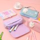 thumbnail image 4 of Cartoon Large Capacity Pencil Case Double Compartments Zippers Pencil Pouch with Handle Sensory Toy Durable Pen Bag for Students Kids Adults, 4 of 5