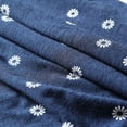 thumbnail image 4 of SWSMCLT Women's Pajamas Pants Cotton Capris Mid Rise Long Pj Pant Floral Printed Stretch Sleep Bottoms Comfy Navy X-Large, 4 of 4