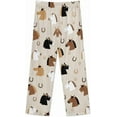 thumbnail image 5 of Top-kevin Women Long Sleeve Pajama Set Comfy Pjs Sets Horses Flowers Pattern 2 Piece Lounge Set, 5 of 12