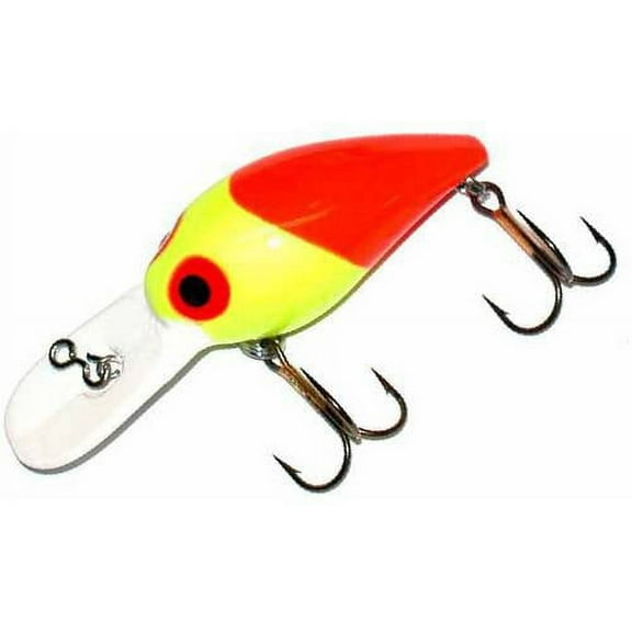 Brad's Wigglers Crank Bait, Chartreuse/Red Slant