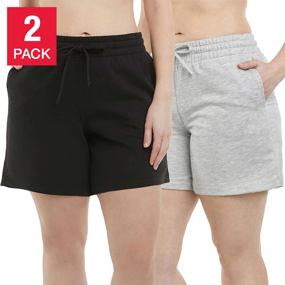 W/Detail 2-pack Danskin Ladies' Soft Active Short
