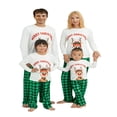 thumbnail image 1 of Family Christmas Elk Pattern Round Neck Long Sleeves Pajamas Trousers, 1 of 8