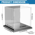 thumbnail image 4 of Soccer Ball Display Case Clear Acrylic Display Case Box with Mirror Back and Black Metal Grooved Base Stackable Holder with Removable Built-in Soccer Ball Stand for Sports Collectibles, 4 of 6