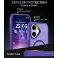 thumbnail image 7 of for iPhone 16 Case, Compatible with MagSafe, Translucent Matte Shockproof Anti-Slip Anti-Fingerprint Pocket-Friendly Phone Case Cover - Purple, 7 of 7