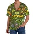 thumbnail image 2 of Disketp Men's Hawaiian Camping 1 Print Shirts Button Down Holiday Beach Shirts-4X-Large, 2 of 5