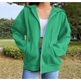 thumbnail image 3 of Cozyfort Hoodies for Women Zip up Casual Full Zip Up Sherpa Lined Hoodie Sweatshirt Jacket Coat Sweatshirt for Women Zip up, 3 of 6