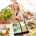 thumbnail image 6 of WOBOGO Beer and Green Cloverleaf Patterns with St Patricks Tote Cooler Bag Fold Flat Insulated Shopping Bag With Zipper For Work Picnic Beach Use 18×6.7×24in, 6 of 8
