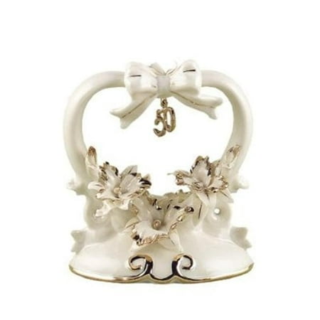 Hortense B. Hewitt Hortense B Hewitt 50th Anniversary Porcelain Cake Top, gold