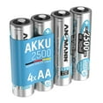 thumbnail image 2 of Ansmann Max E Plus AA 2500 mah Piles Rechargeables à Faible Autodécharge 4 Paquets, 2 of 4