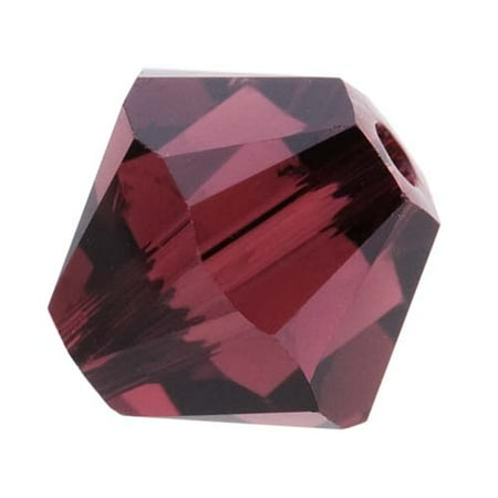 Swarovski Crystal, #5328 Bicone Beads 4mm, 24 Pieces, Burgundy