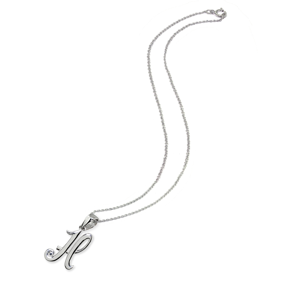 H Letter Initial Alphabet Name Personalized 925 Sterling Silver Pendant Necklace