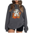 thumbnail image 2 of VKOYWKM Womens Halloween Sweatshirts Vintage Ghostface Oversized Sweatshirt Crew Neck Long Sleeve Pullover Tops Cute Spooky Graphic Sweatshirts, 2 of 4