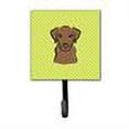 thumbnail image 2 of Carolines Treasures Checkerboard Lime Green Chocolate Labrador Leash or Key Holder 7Hx4.25W multicolor, 2 of 2