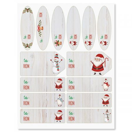Christmas Lables Santa & Friends Christmas Gift To/From Labels - Set of 42 gift tags ()