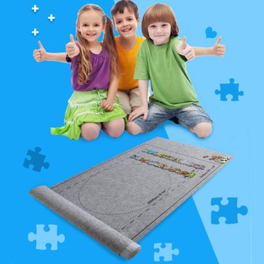 Jigsaw Puzzle Mat Roll-Up 51x31 Inches - Portable Puzzle Organizer For Up To 2000 Pieces, No Creases