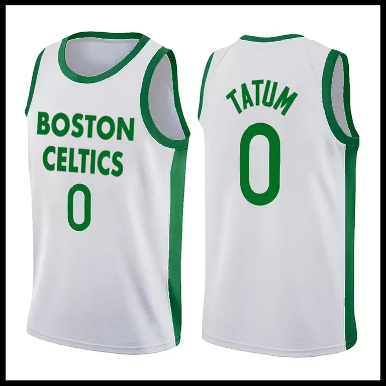 NBA_ Men The Finals Patch Basketball Jayson Tatum Jersey 0 Jaylen Brown 7  Black Green White Team Color Breathable Pure Cotton F''nba''jerseys 