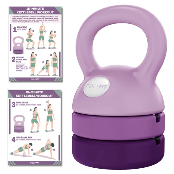 Pesa rusa ajustable Polyfit para mujer de 2,3 kg, 3,6 kg, 5,4 kg