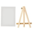 thumbnail image 1 of Wooden Mini Easel for Home Use Lightweight Portable White Cloth Set Perfect for Beginners Students Kids Classes, 1 of 9