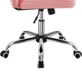 thumbnail image 2 of Yaheetech Modern Faux leather Tufted Armless Office Chair,Pink, 2 of 9
