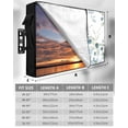 thumbnail image 7 of Outdoor TV Cover 70 to 75 Inch Weatherproof, Blue Floral Hydrangeas Waterproof TV Screen Protector for Outside Decor with Zipper and Pocket 68"L x 42"H , Rustic Green Leaves White, 7 of 7