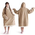 thumbnail image 1 of Sudadera con capucha Bedsure Gold Brown Sherpa para adultos y niños, 1 of 5