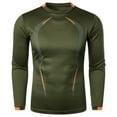 thumbnail image 4 of ZQUUVOU Men's Workout Shirt Moisture Wicking Sport Long Sleeve Casual Quick Dry Comfortable Gym Training Wear Tops Olive Green, 4 of 4