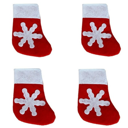 

Veki Dinner Pocket Cutlery Holder 4Pcs Xmas Tableware Bag Decor Christmas Kitchen Home Decor Place Mats for Kitchen Table Set