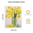 thumbnail image 2 of ARISTURING  Yellow Daffodil Bouquet in Canning Jar, Design Canvas Wall Art, 2 of 5