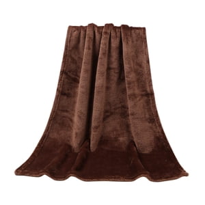 Huayishang Weighted Blanket Clearance, 50Cmx70Cm Fashion Solid Soft Throw Kids Blanket Warm Coral Plaid Blankets Flannel Home Essentials Brown