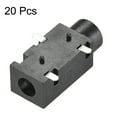 thumbnail image 3 of Conectores de audio hembra de 3.5 mm, conector estéreo de 3 pines, montaje en PCB, negro, 20 piezas, 3 of 3