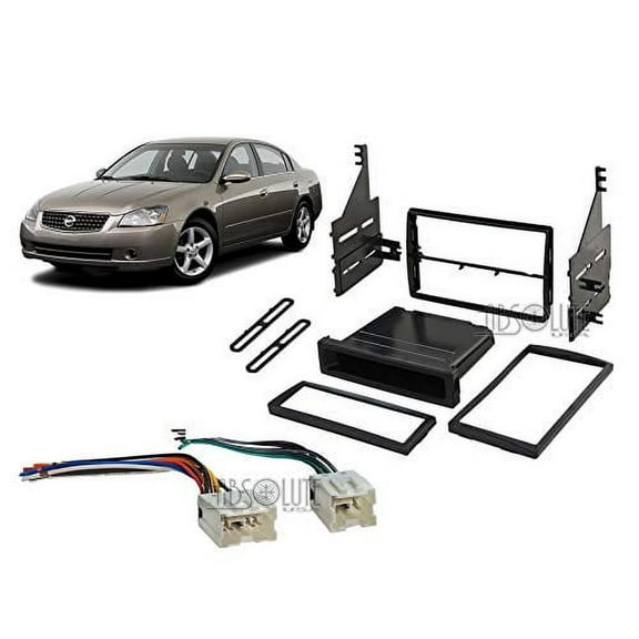 Absolute USA ABS99-7419 Fits Nissan Altima 2005 2006 Single DIN Stereo Harness Radio Install Dash Kit Package