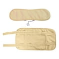 thumbnail image 4 of TISHITA Castor Oil Pack Wrap Set, Reusable Convenient with Front Bag Mess , Flannel Khaki Button Strap, 4 of 8