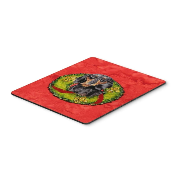Carolines Treasures SC9099MP Dachshund Christmas Wreath Mouse Pad Hot Pad or Trivet Large multicolor