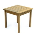 thumbnail image 3 of JONATHAN Y Archer 18.9" Modern Classic Square Slatted Solid Acacia Wood Indoor/Outdoor Adirondack Side Table, Light Teak, END6000T, 3 of 5