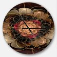 thumbnail image 1 of DesignArt Horloge Murale Grande Motif Fleur Fractale Rouge Foncé, 1 of 2