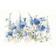 thumbnail image 2 of Nai, Danhui 24x17 White Modern Wood Framed Museum Art Print Titled - Wildflowers in Bloom I Blue, 2 of 4