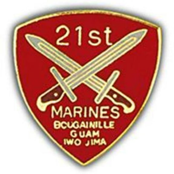 Eagle Emblems P15877 Pin - USMC, 21st Regiment - 1 in.