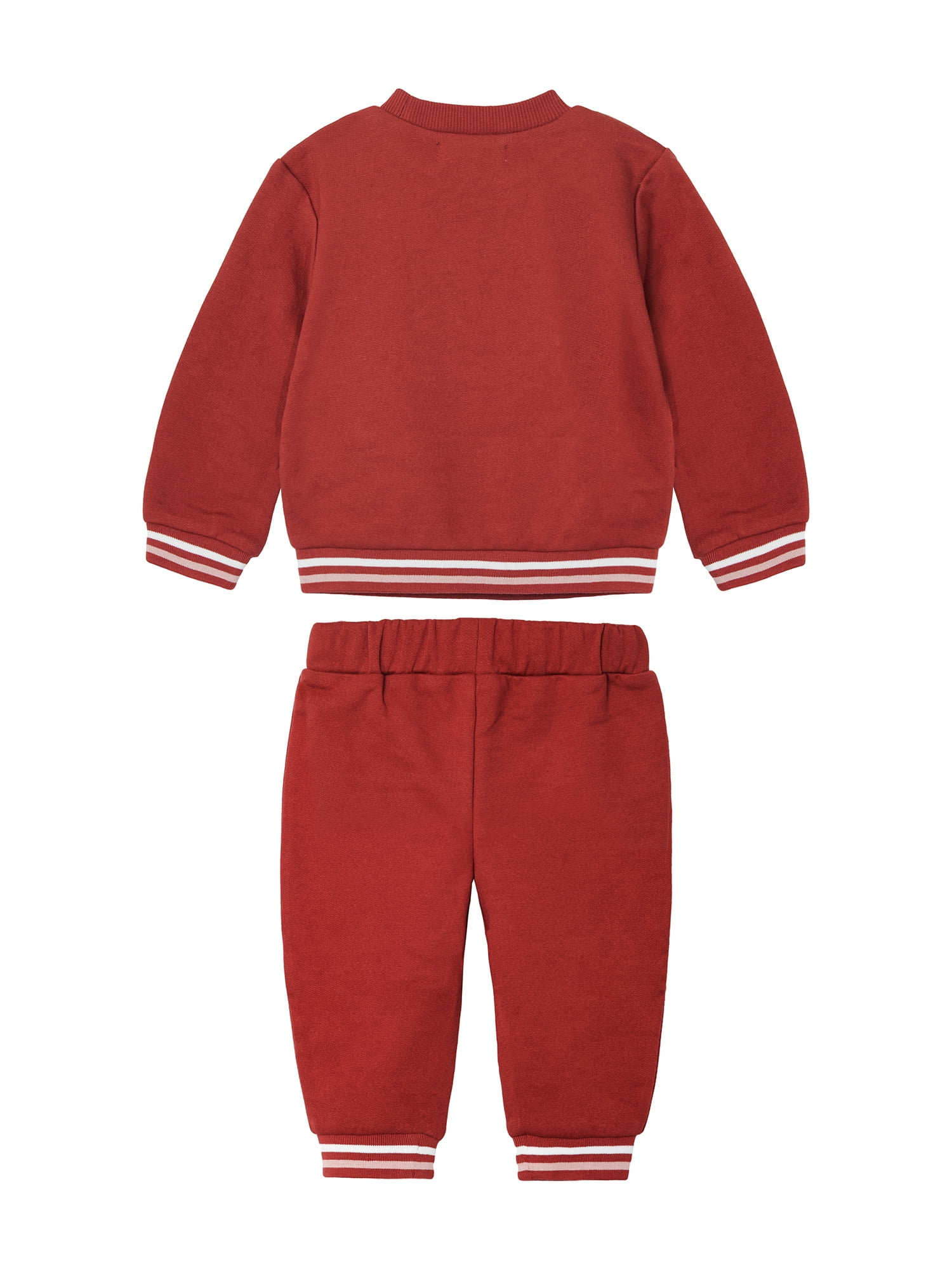 Wonderluxe Baby Boys' Teddy Fleece Pullover and Jogger Pants Set, 2-Piece, Sizes 0/3M-24M