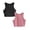Pink 1PCS & Black 1PCS, variant on MUXiin Sports Bras for Girls 14-16 Girls Double Layer Cropped Tank Top Sleeveless Soft Stretch Comfort Fit Casual Wear Breathable Bras For Girls