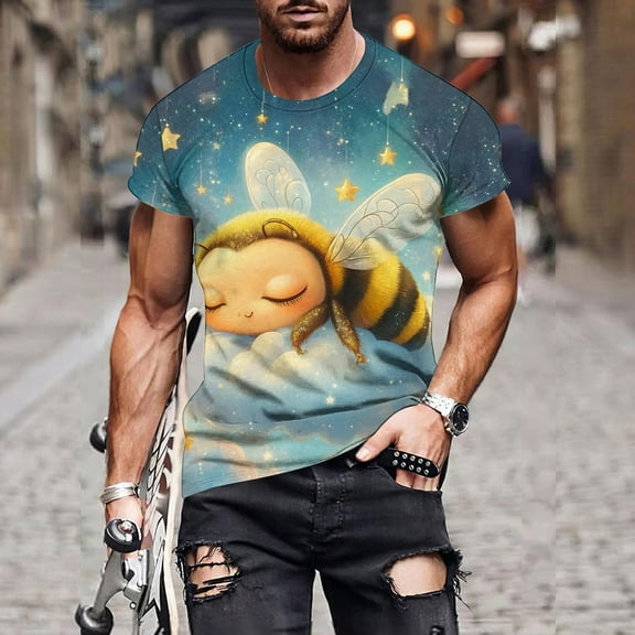 Elvqul Mens Tee Shirts Gym Short Sleeve T-Shirts Graphic Navy Casual Pullover Crew Neck Shirts for Men Sports