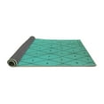 thumbnail image 2 of Ahgly Company Indoor Round Solid Turquoise Blue Modern Area Rugs, 4' Round, 2 of 4