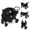 Black, variant on Babyjoy Wagon Stroller for 2 Kids Push Pull Double Stroller with Adjustable Handle Black