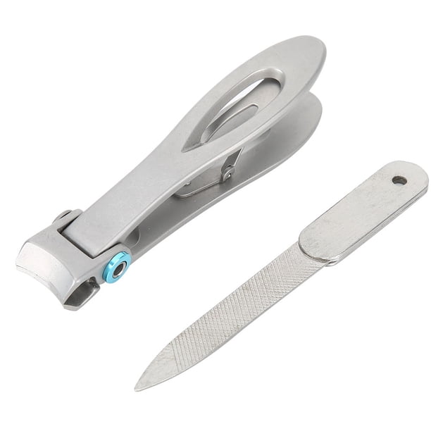 Cortador de uñas de los pies, 2 piezas/juego, herramientas grandes de acero inoxidable para el cuidado de las uñas, acabado de lujo