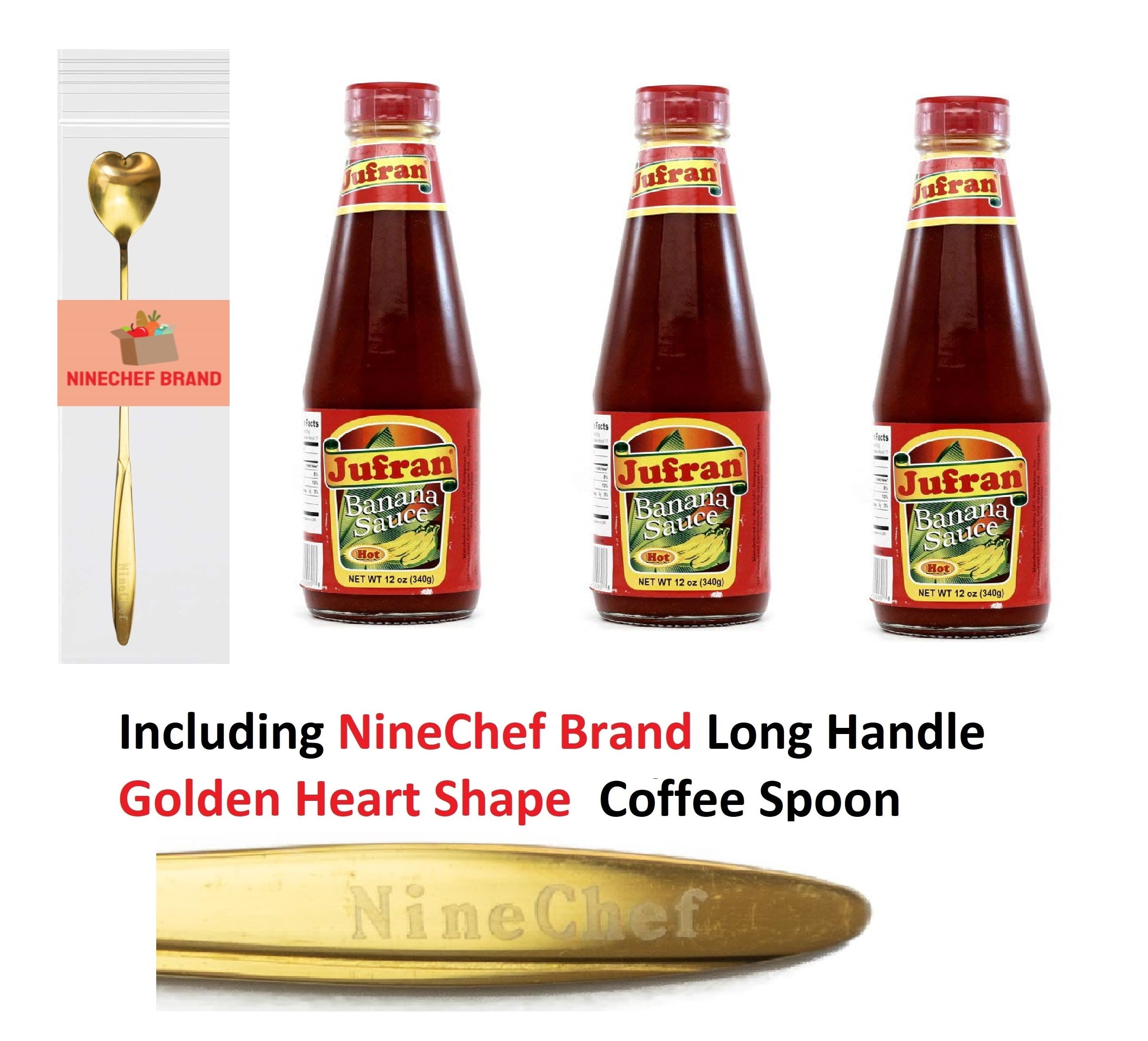 NineChef Coffee Spoon Plug Jufran Banana Sauce Ketchup 12oz 340g(Hot
