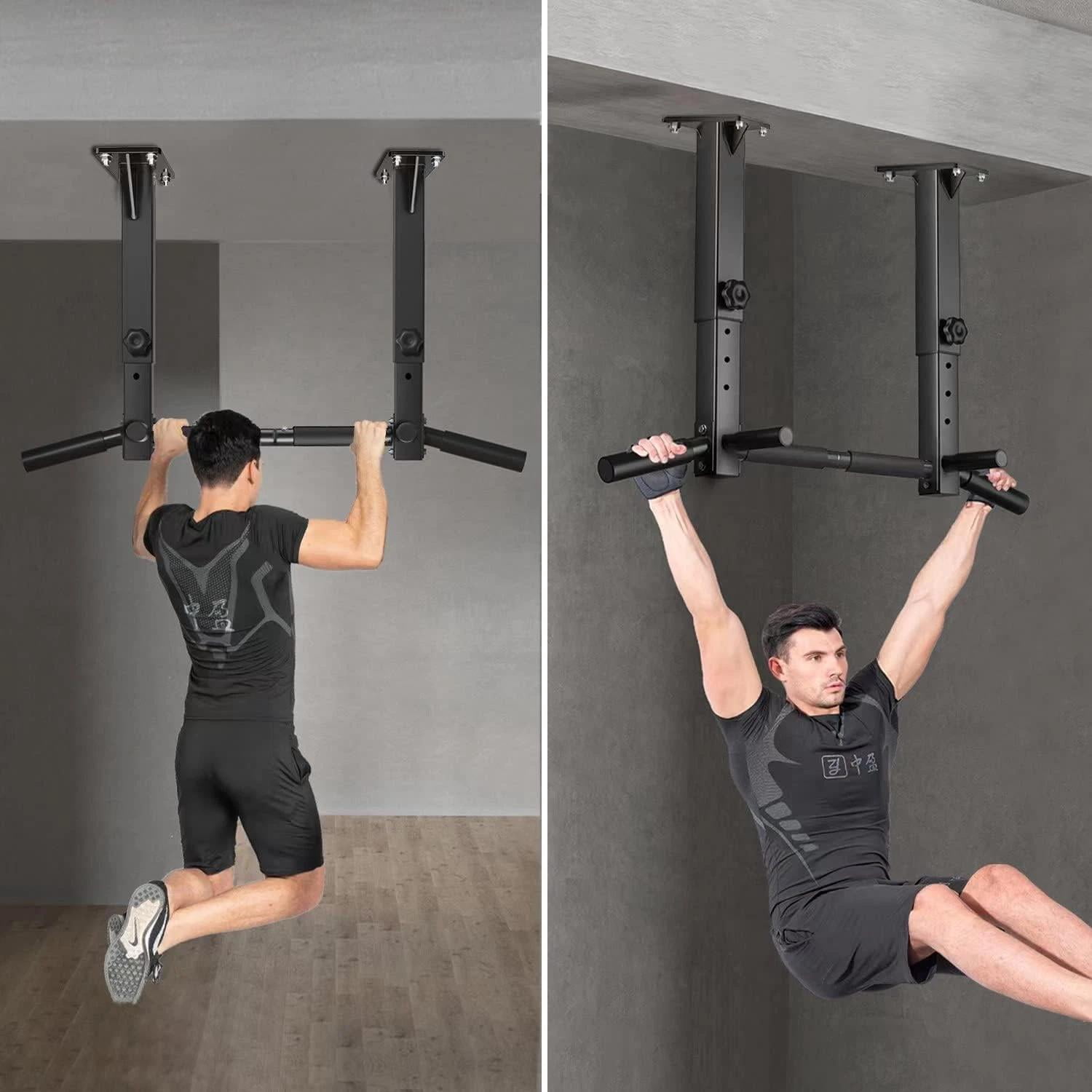 Heavy-Duty Ceiling Mounted Pull Up Bar for Home Gym - 600 Lbs Capacity