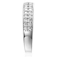 thumbnail image 3 of TAAPSEE JEWELS 2CT Round Cut Lcubic Zirconia Double-Row Wedding Women's Band Ring in 14K White Gold Plated, 3 of 3