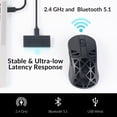 thumbnail image 3 of Keychron M3 Mini 4K Ratón Óptico Inalámbrico Bluetooth 5.1/2.4 GHz/Con Cable, Ultra Ligero 65g Programable Sensor PixArt 3395 hasta 26,000 DPI/650 IPS para Windows Mac Linux - Negro Metálico, 3 of 9