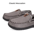 thumbnail image 3 of HomeTop Men's Suede Memory Foam Moccasin Slippers Soft Plush Warm Lining House Shoes, 3 of 6