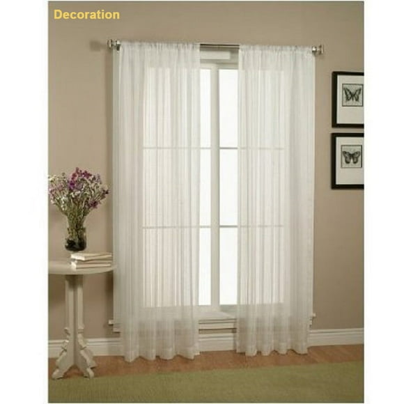 asddcavvf 2Pcs Beautiful Sheer Window Curtains drape panels Home 108 Length Curtains 1 Panel Curtain