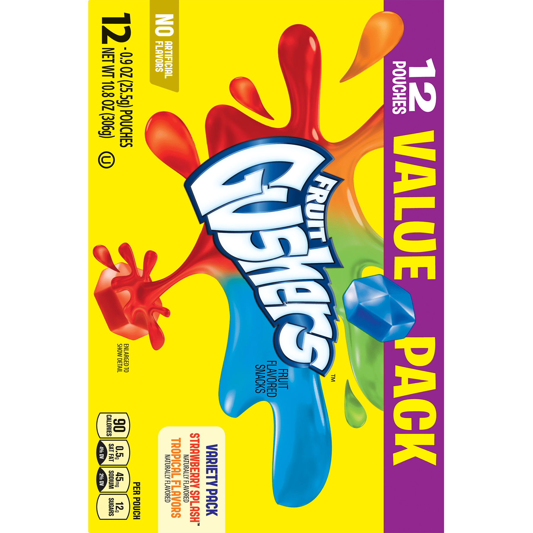 Fruit Snacks Gushers Variety Snack Pack 12 Pouches 0.9 oz Each
